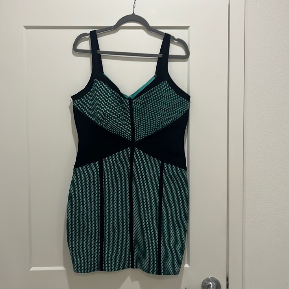 2b bebe Mint Black Bandage Mini Dress XL